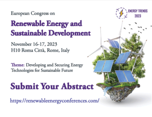 European Congress on Renewable Energy and Sustainable Development (16-17 November 2023)