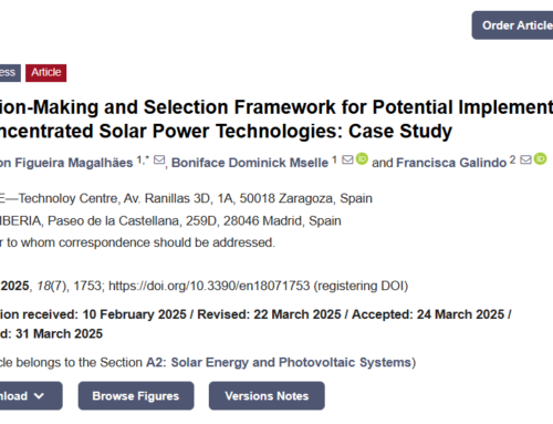 New publication based on CORALIS: Decision-Making and Selection Framework for Potential Implementation of Concentrated Solar Power Technologies: Case Study